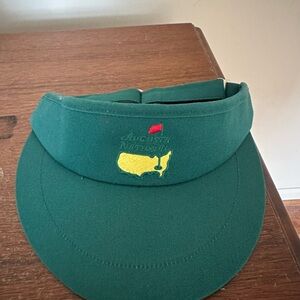 American Needle Green Augusta National Golf Visor with Yellow Logo and Red Flag